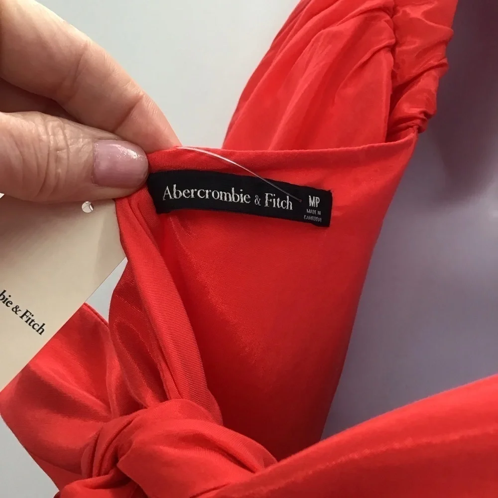 Abercrombie & Fitch Emerson Drama Bow-Back Maxi Dress NWT Party Size MP